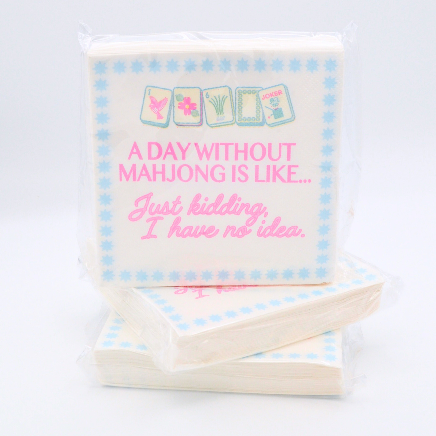 "Day Without Mahjong" Cocktail Napkins