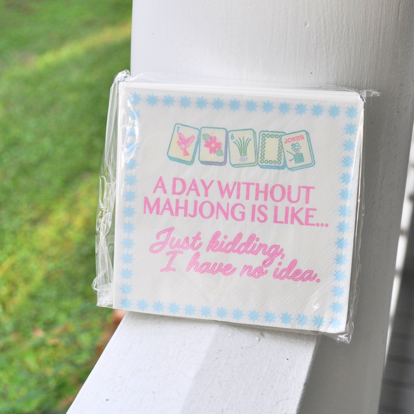 "Day Without Mahjong" Cocktail Napkins