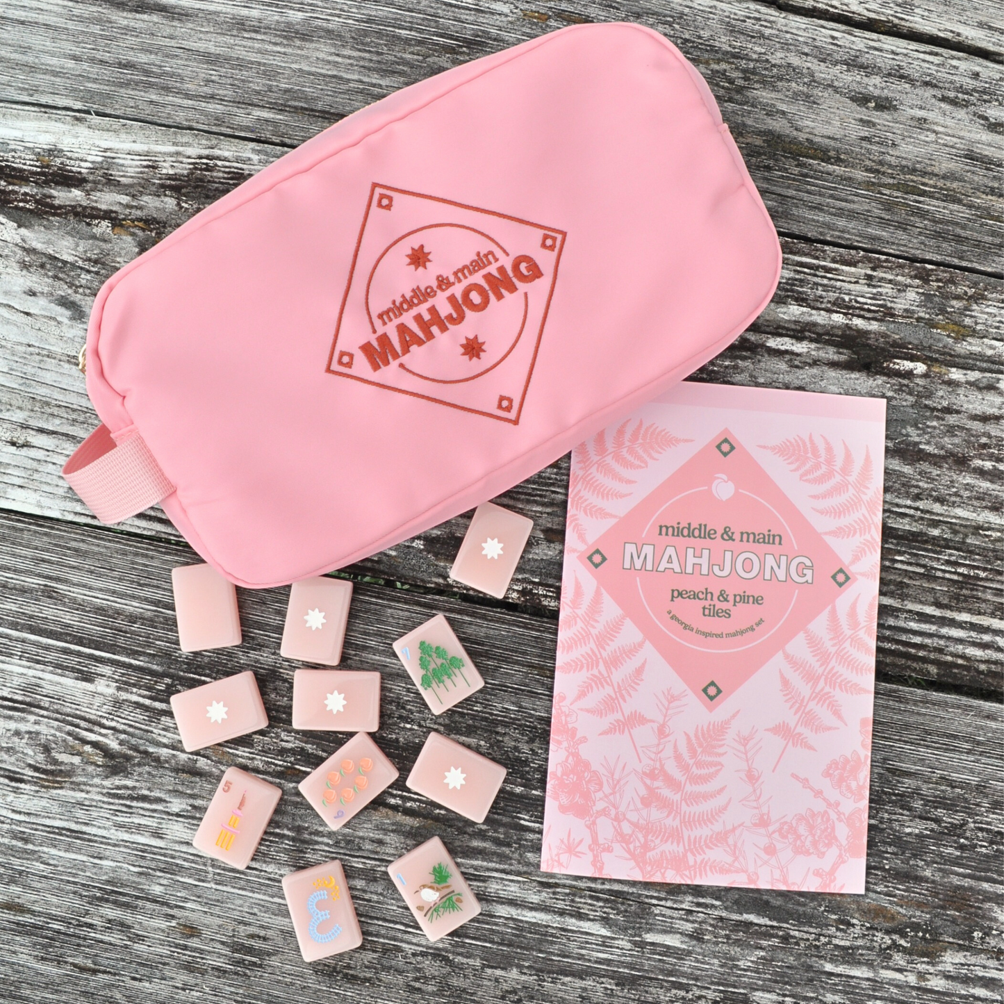 Peach & Pine Tiles- A Georgia Inspired Mahjong Set (PREORDER)