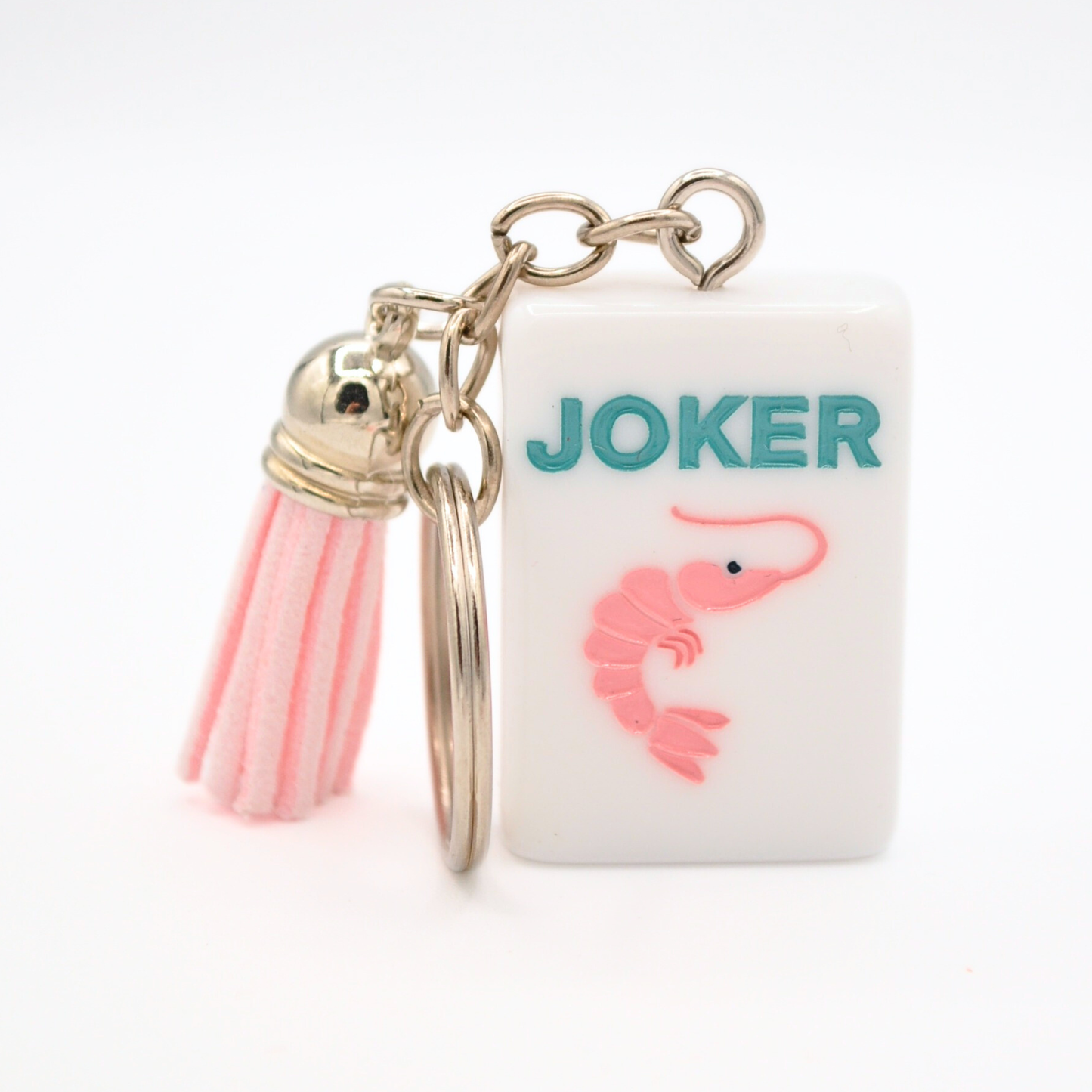 Mahjong Tile Keychain Shrimp Joker
