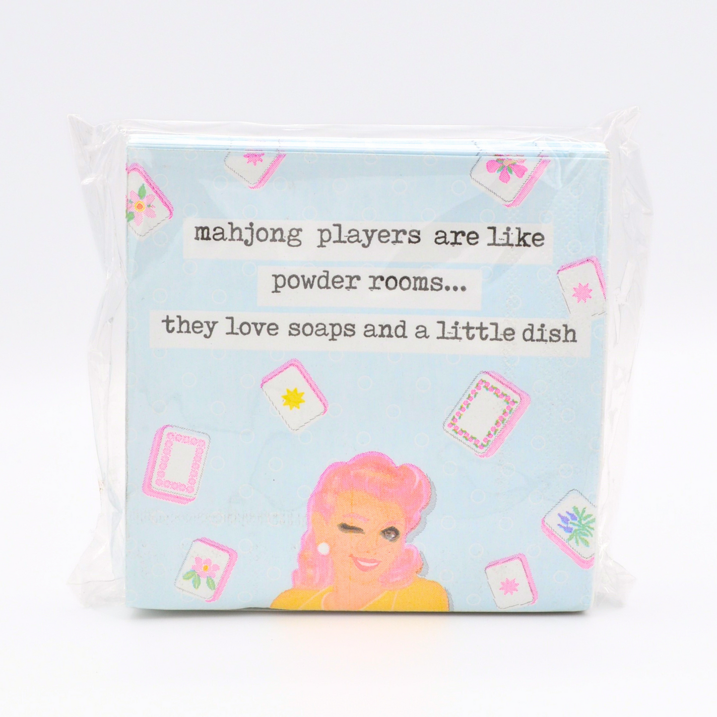 "Mahjong Players are like Powder Rooms..." Cocktail Napkins
