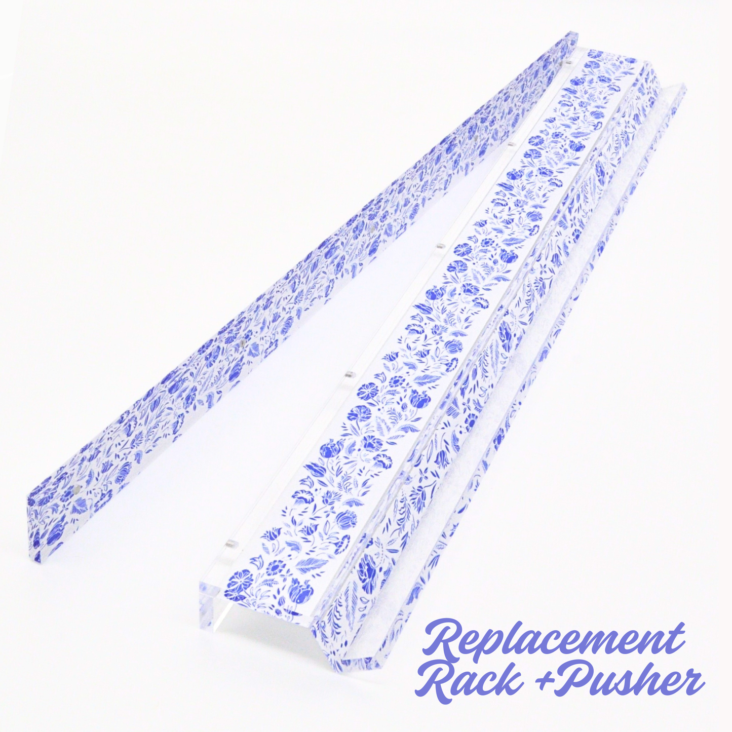 Single Chinoiserie Acrylic Mahjong RACK and PUSHER