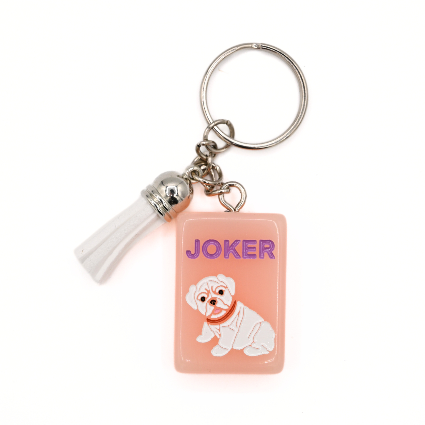 Mahjong Tile Keychain Georgia Bulldog Joker