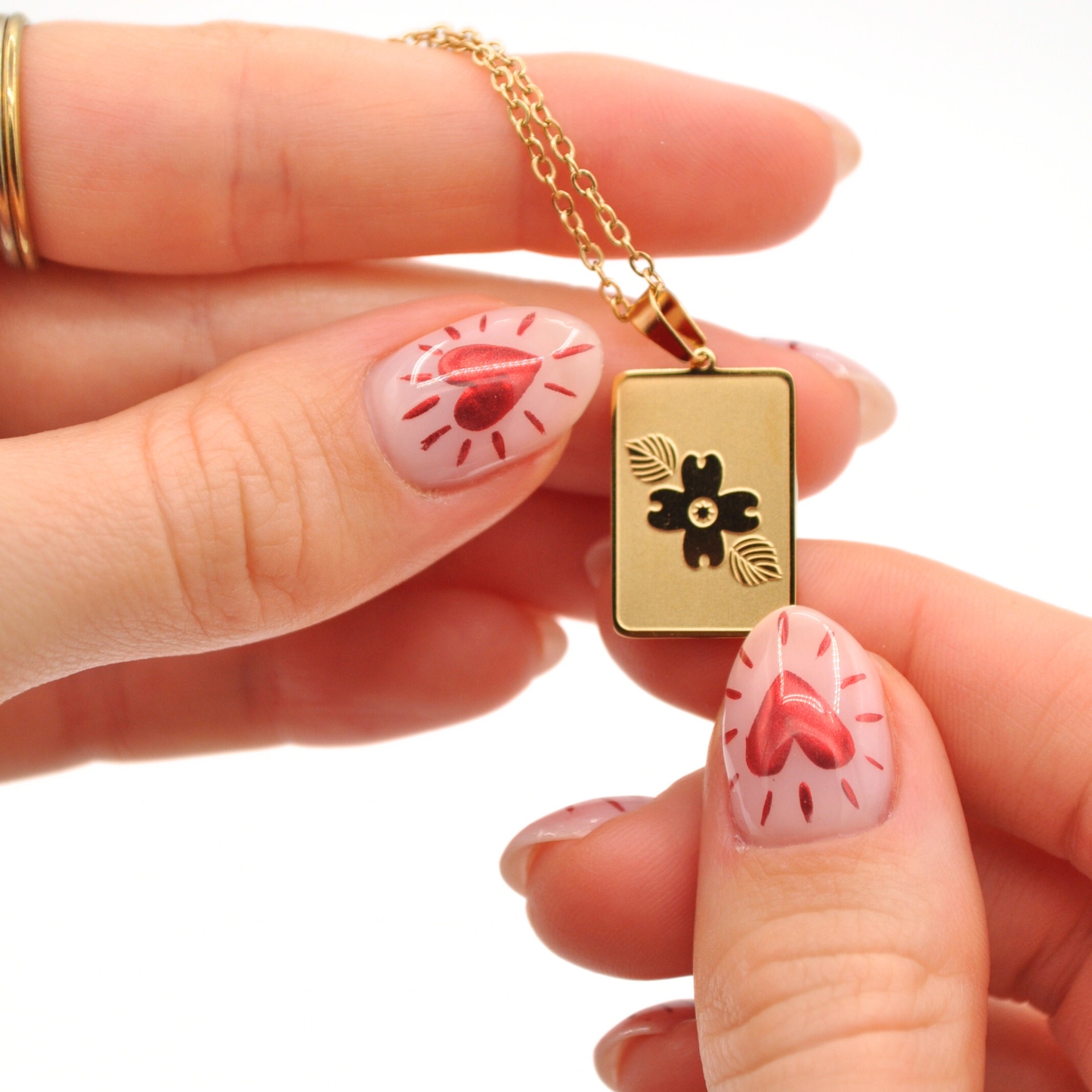Engraved Flower Power Necklace