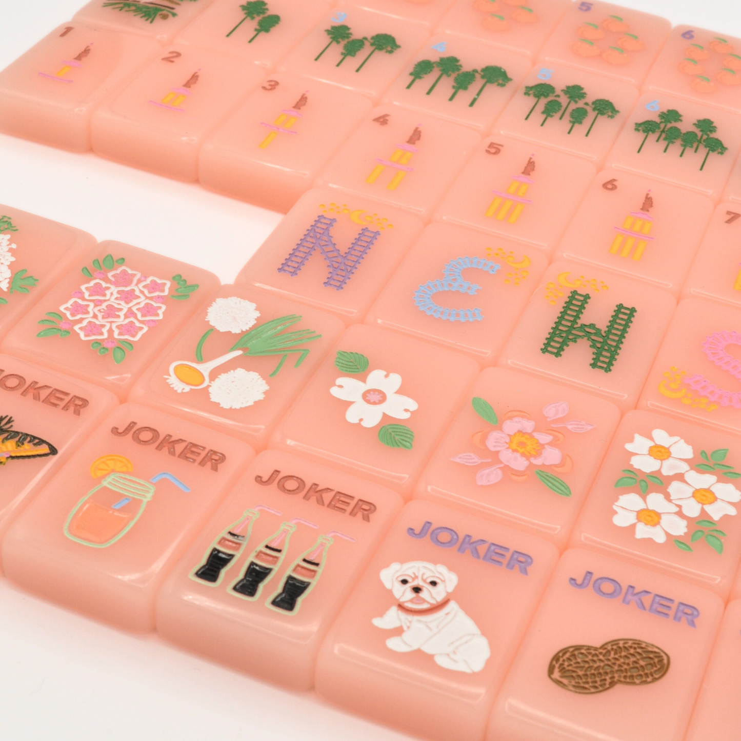 Peach & Pine Tiles- A Georgia Inspired Mahjong Set (PREORDER)
