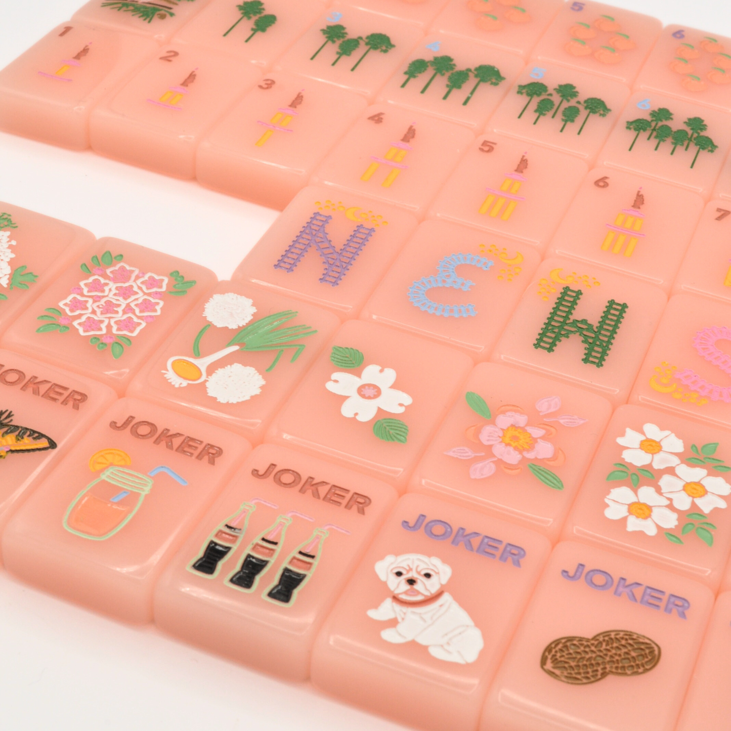 Peach & Pine Tiles- A Georgia Inspired Mahjong Set