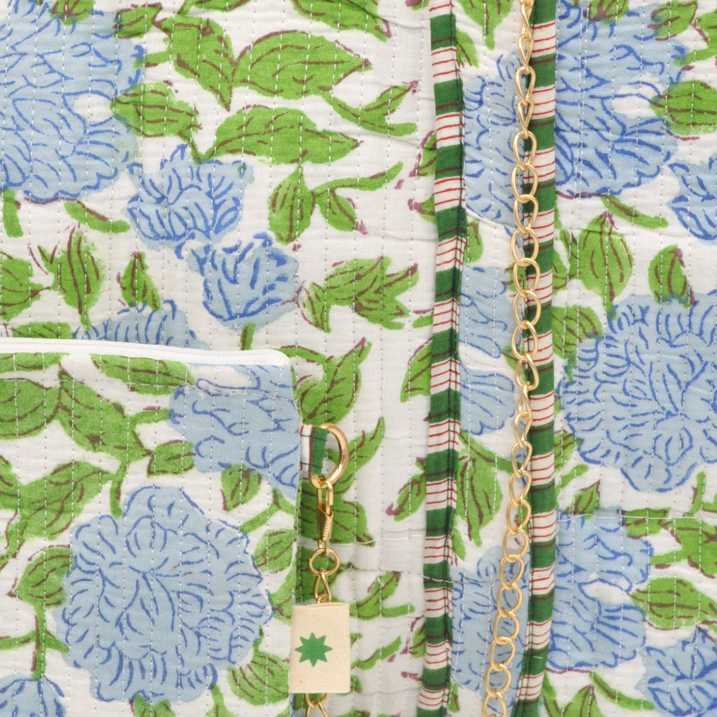 Hydrangea & Pine Floral Mahjong Tote