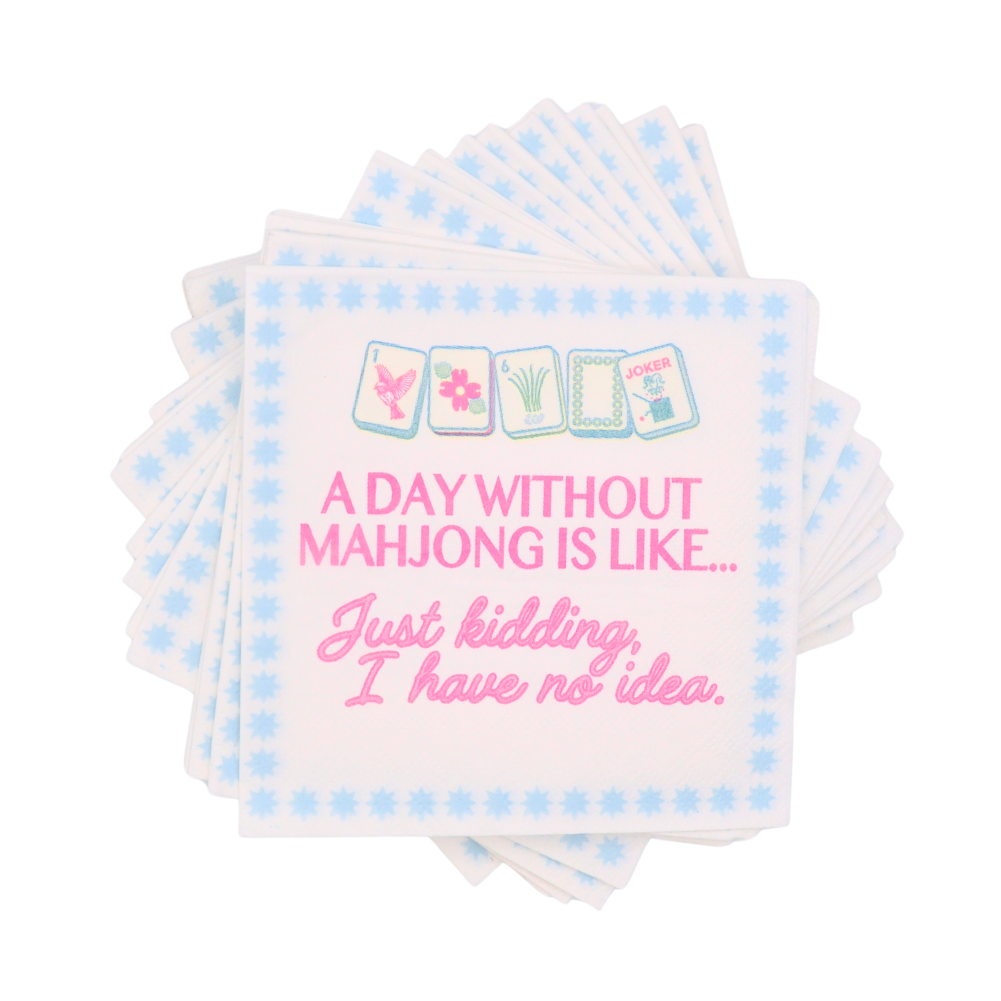 "Day Without Mahjong" Cocktail Napkins