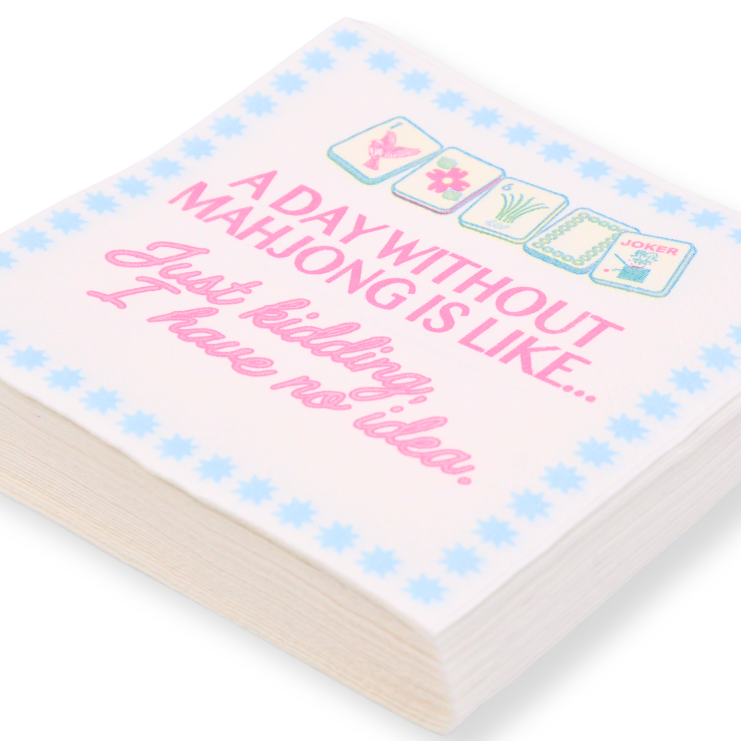 "Day Without Mahjong" Cocktail Napkins