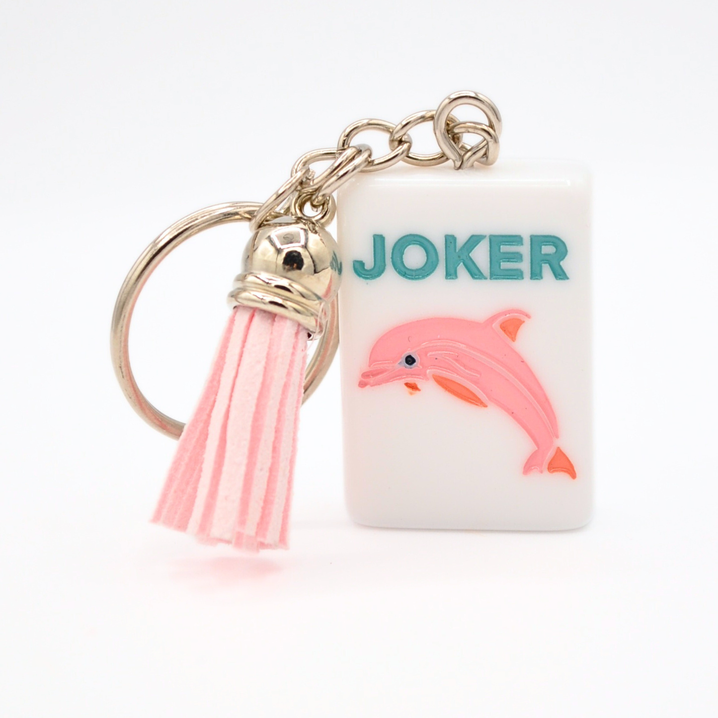 Mahjong Tile Keychain Dolphin Joker