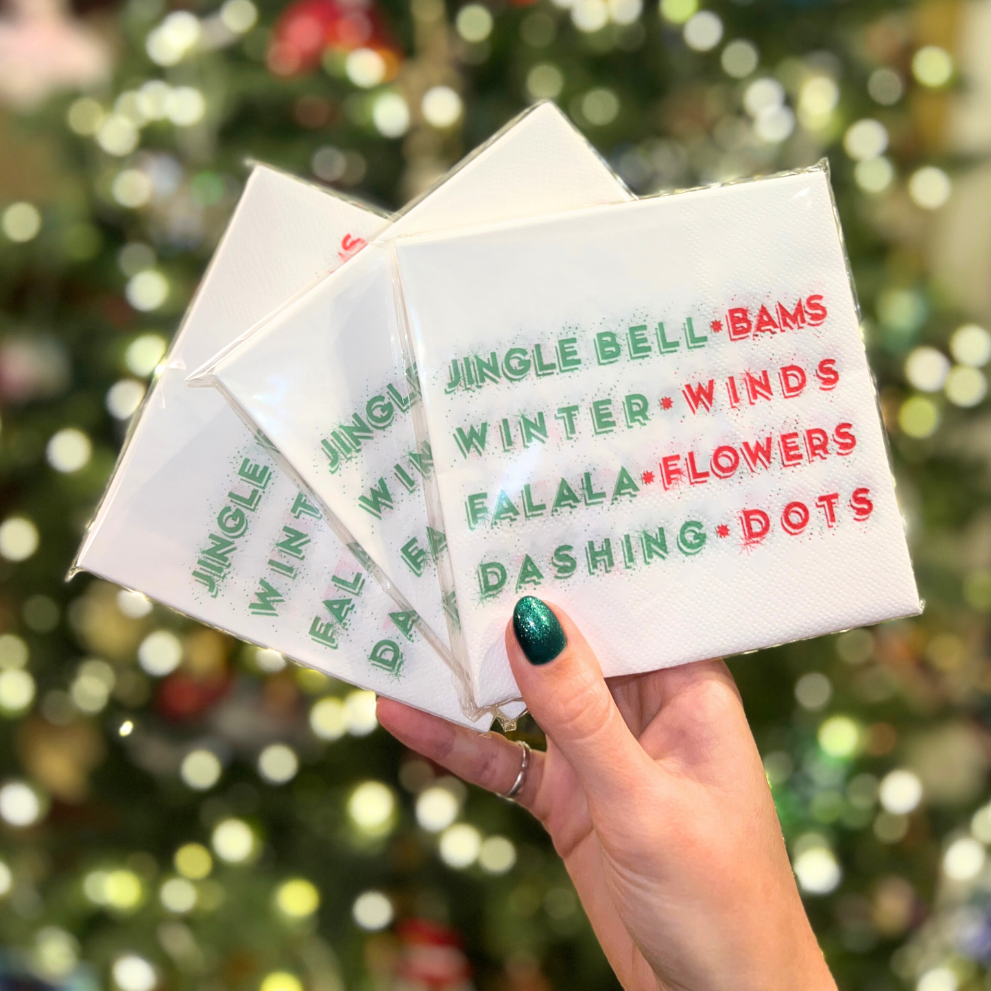 Merry Mahjong Festive Cocktail Napkins