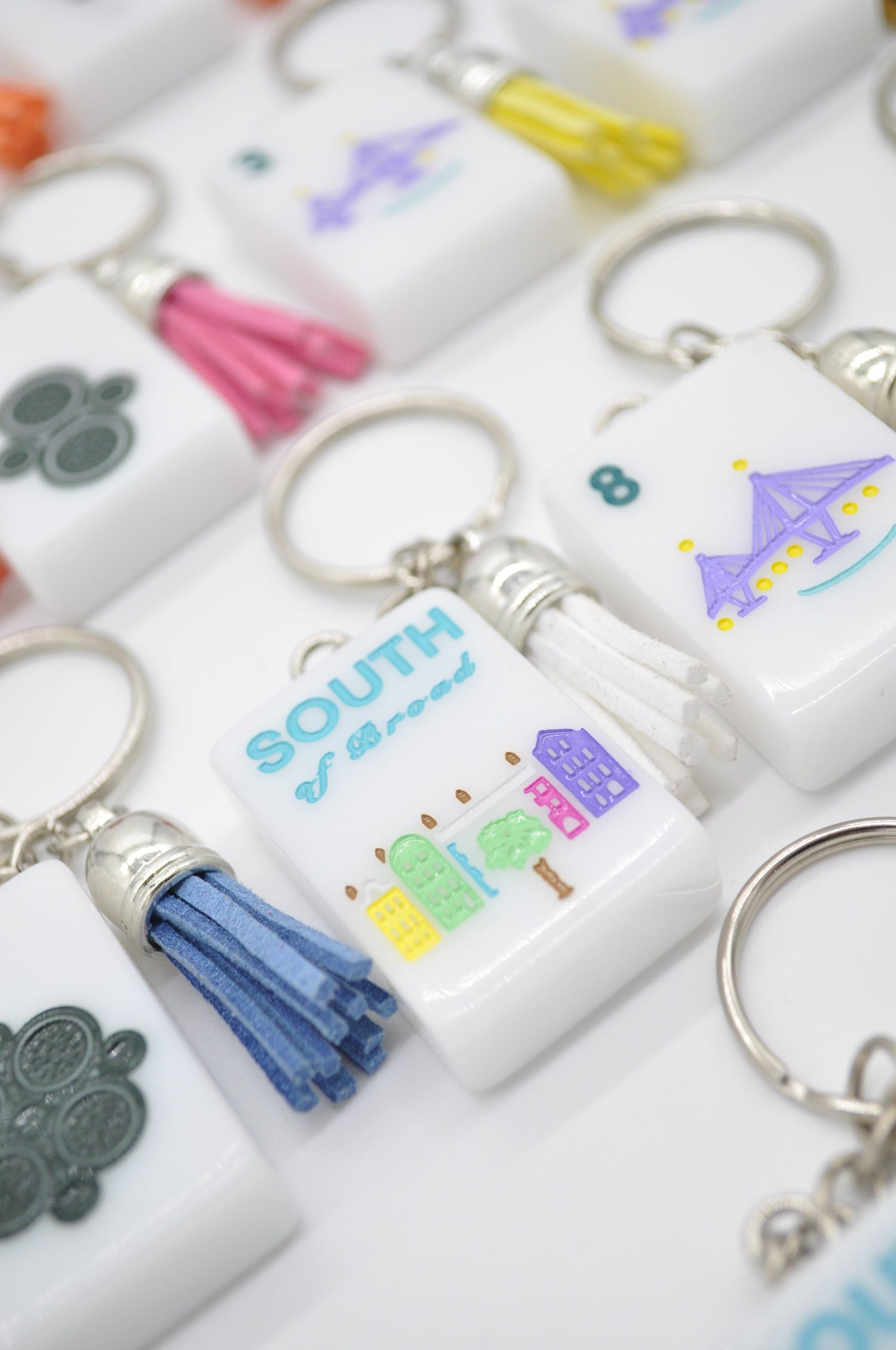 Mahjong Tile Keychain Collection