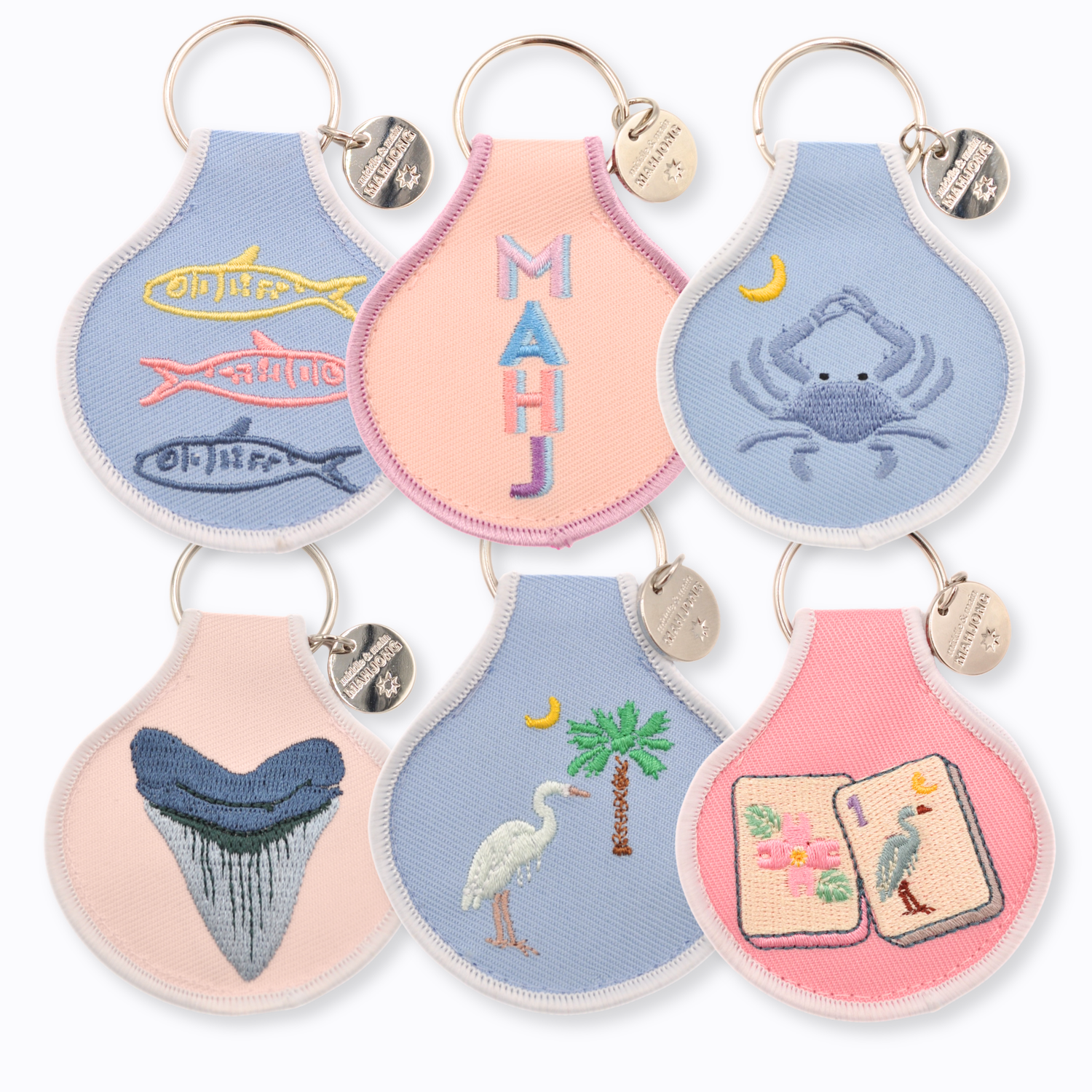 Favorite Tiles Embroidered Fobs