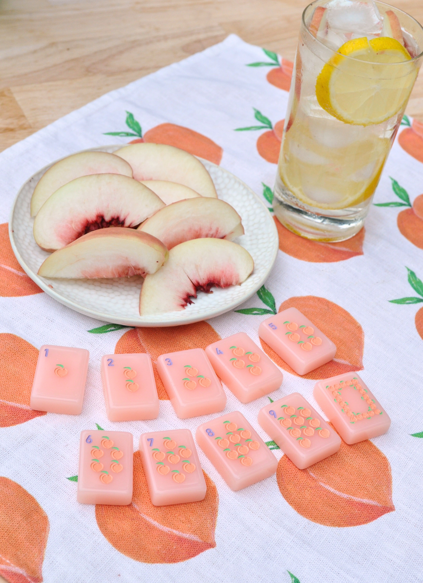 Peach & Pine Tiles- A Georgia Inspired Mahjong Set