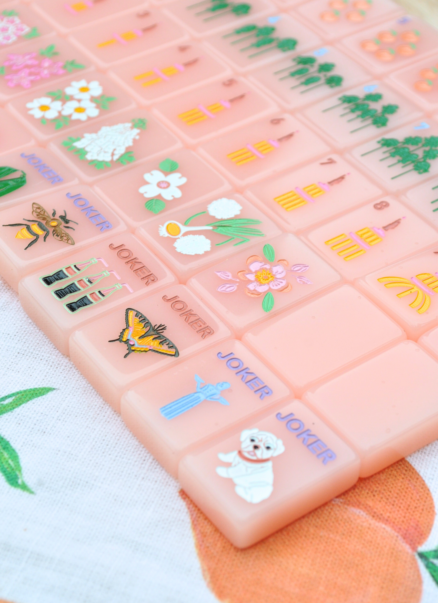 Peach & Pine Tiles- A Georgia Inspired Mahjong Set
