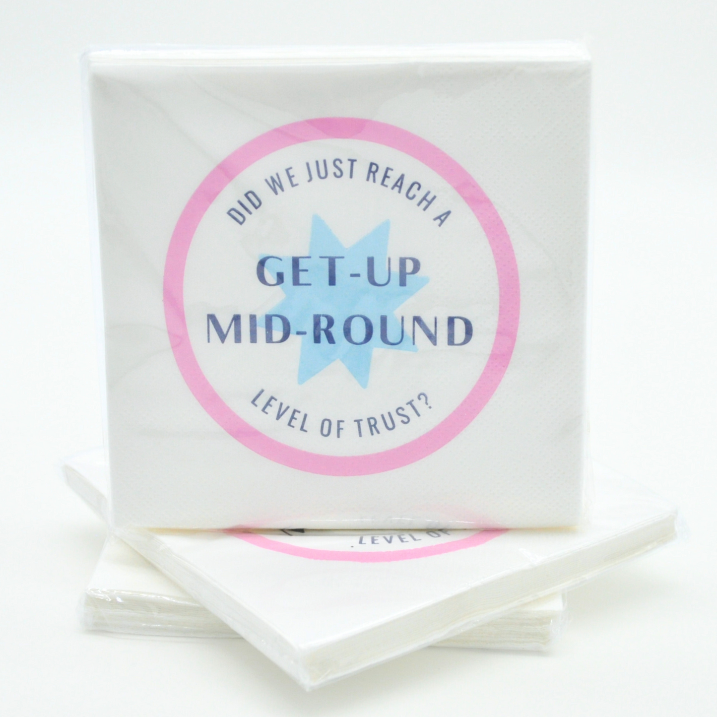 "Get Up Mid-Round" Cocktail Napkins