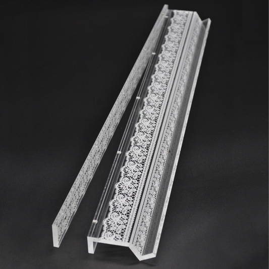 White Lace Mahjong Rack and Pusher, Set of 4