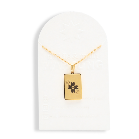 Engraved Flower Power Necklace