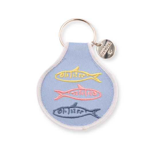 3 Lil' Fishies Embroidered Keychain