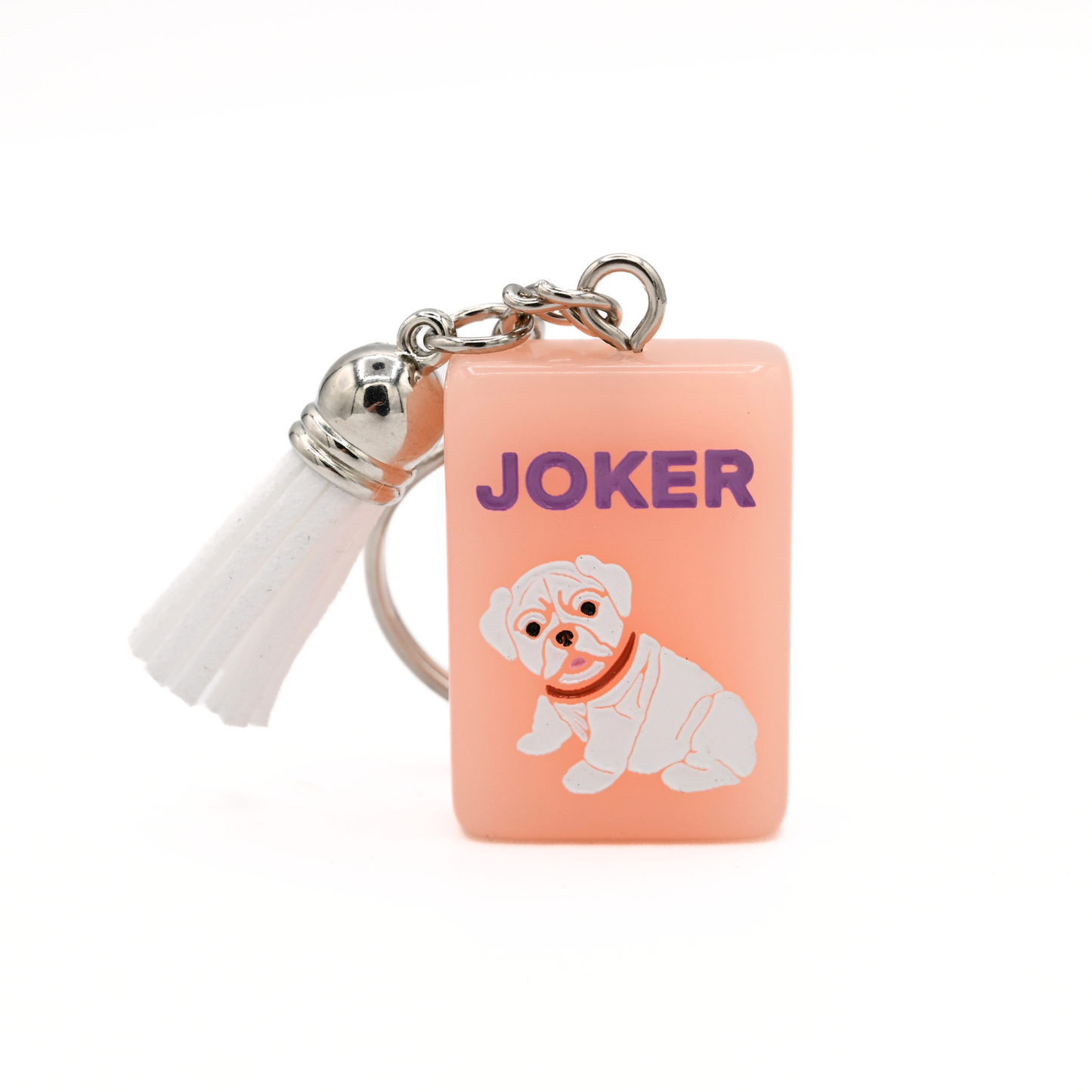 Mahjong Tile Keychain Georgia Bulldog Joker