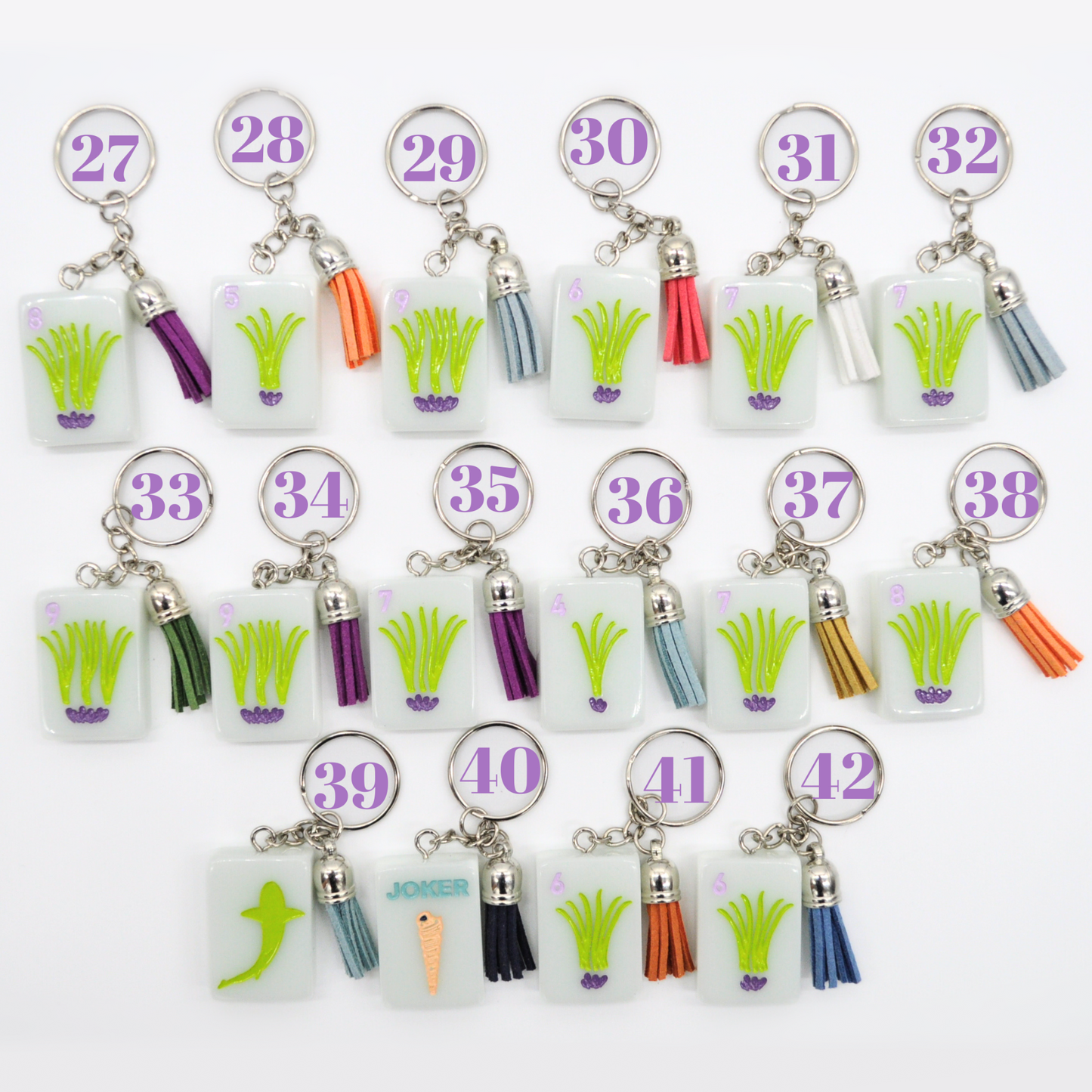 Mahjong Tile Keychains