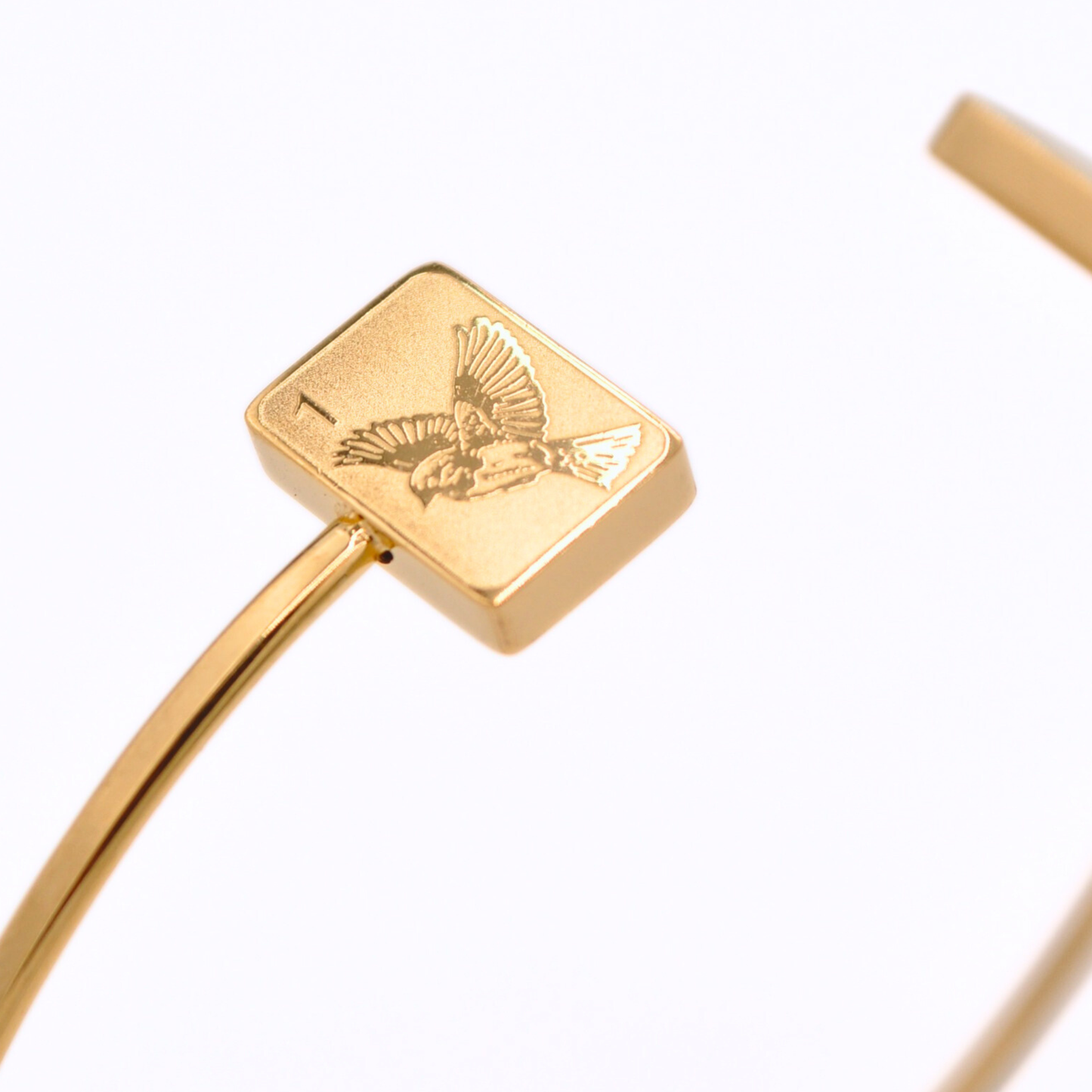 Double Sparrow Gold Bangle