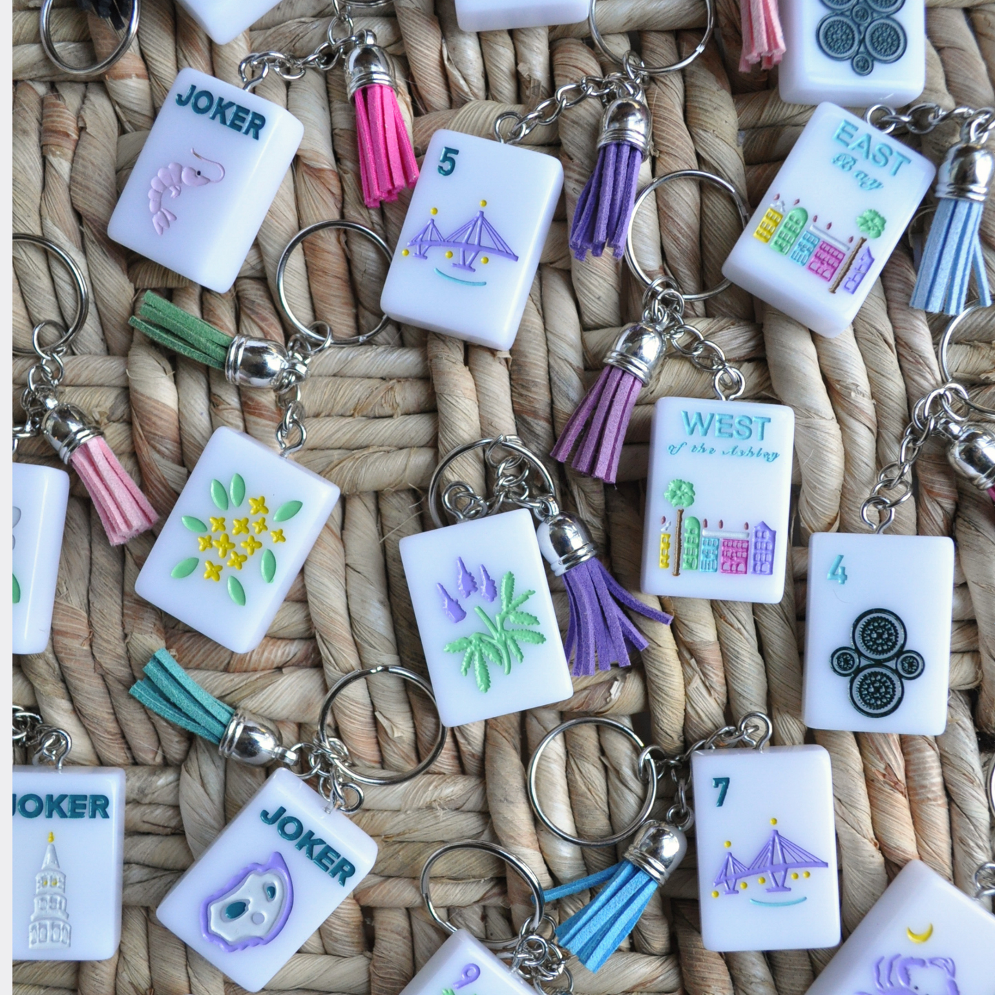Mahjong Tile Keychains