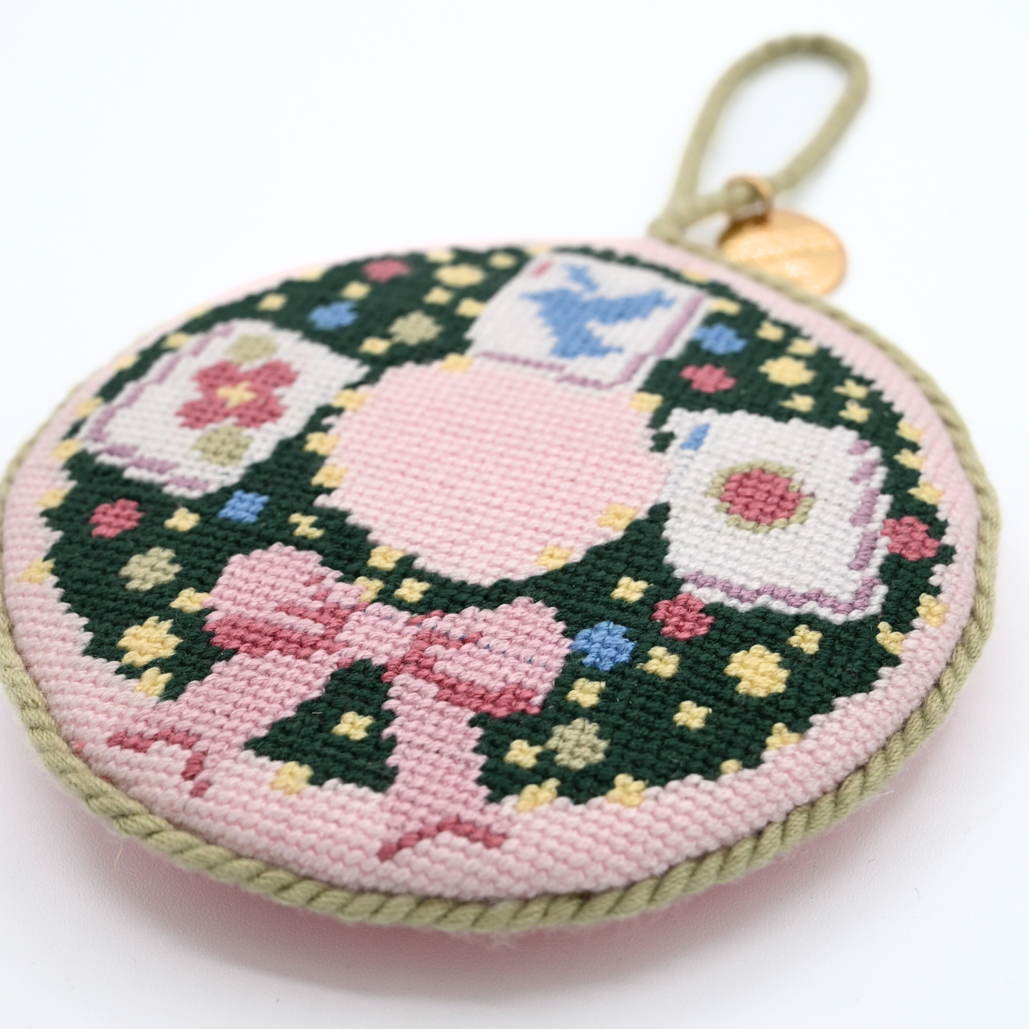 Mahjong Memento Needlepoint Ornament