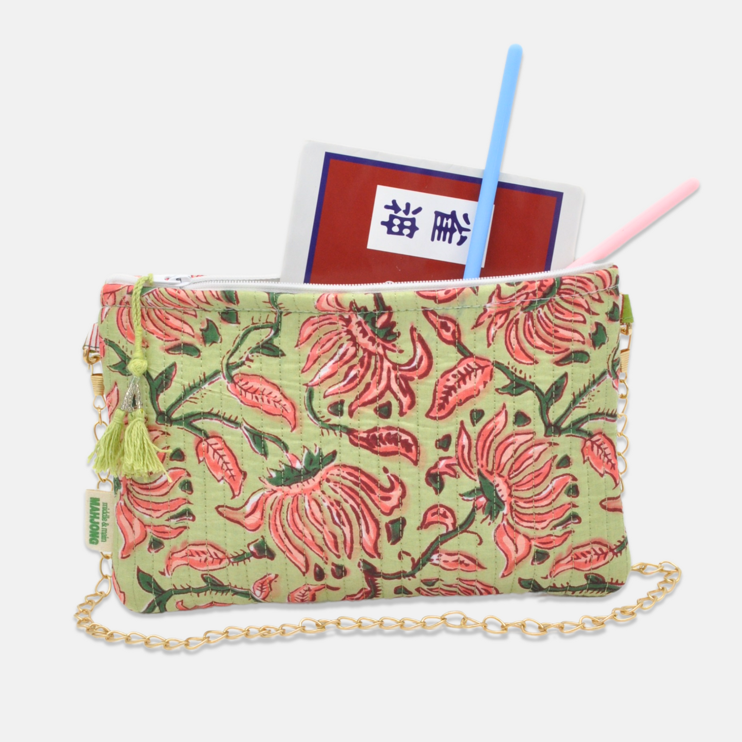 Floral Mahjong Pouch