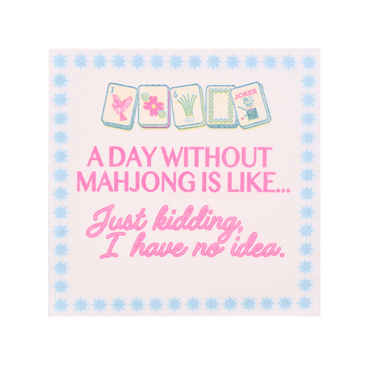 "Day Without Mahjong" Cocktail Napkins