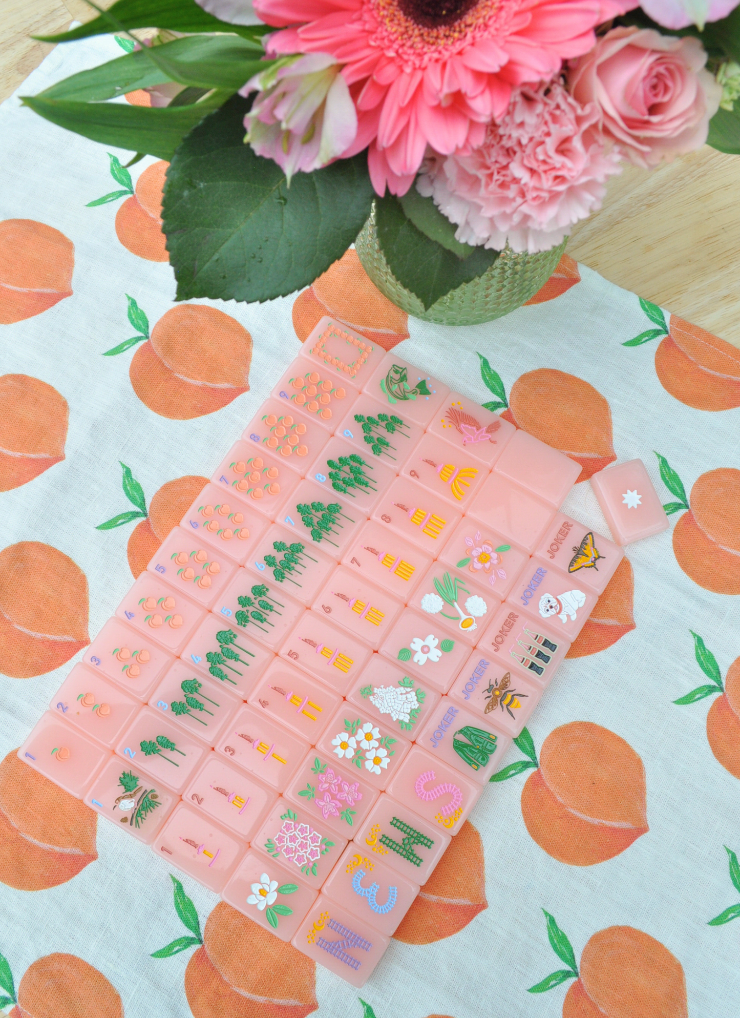 Peach & Pine Tiles- A Georgia Inspired Mahjong Set