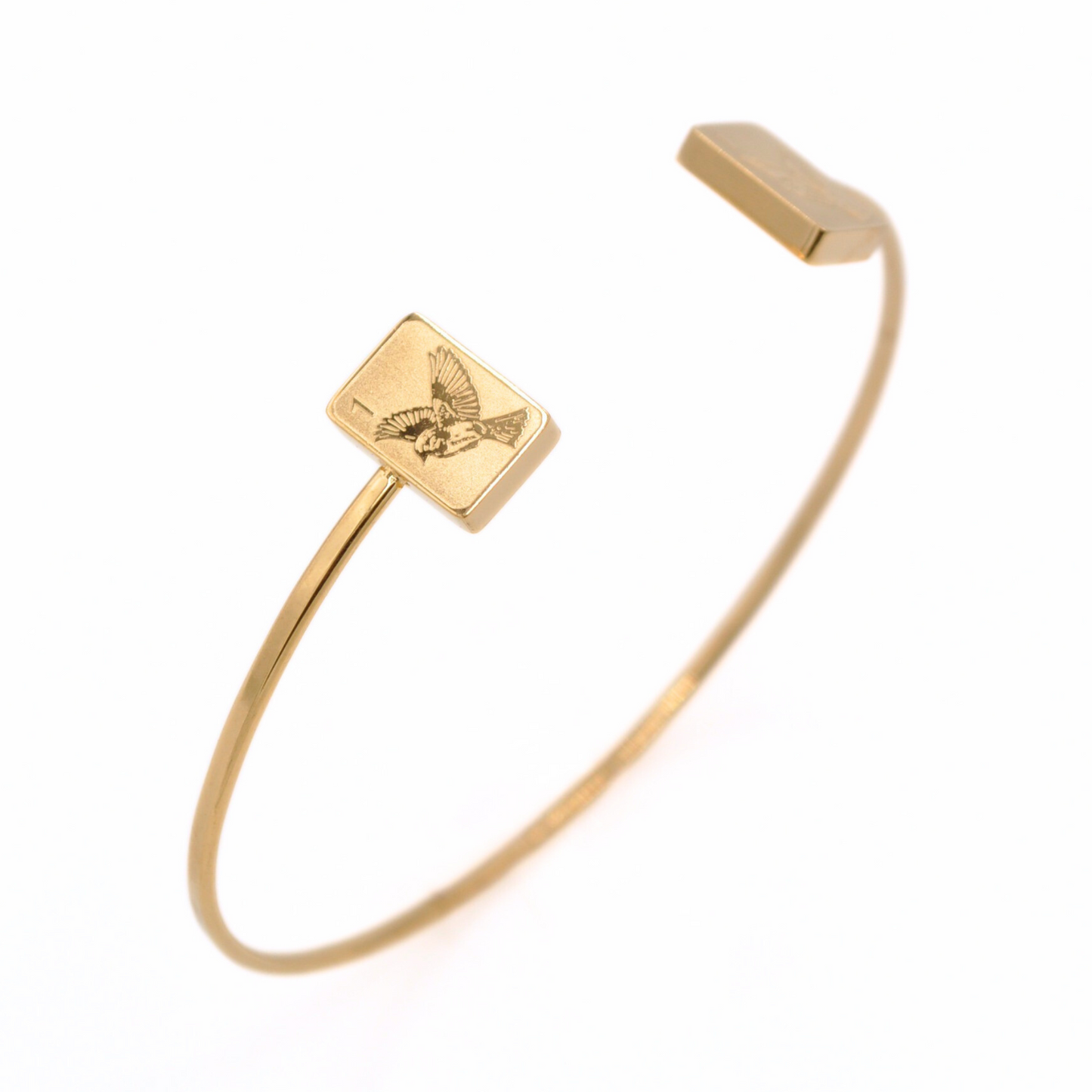 Double Sparrow Gold Bangle