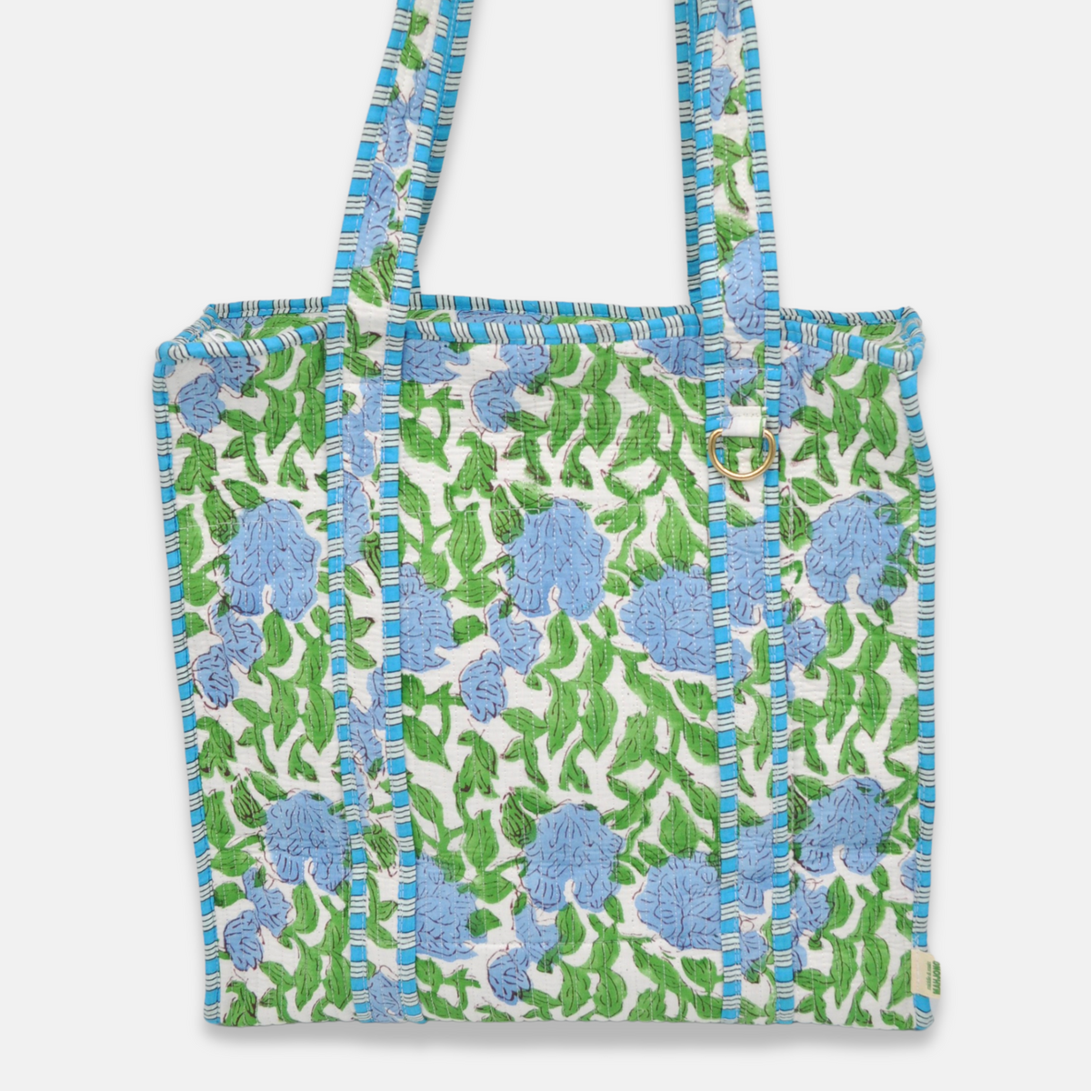 Hydrangeas on a Blue Bird Day Floral Mahjong Tote – Middle and 
