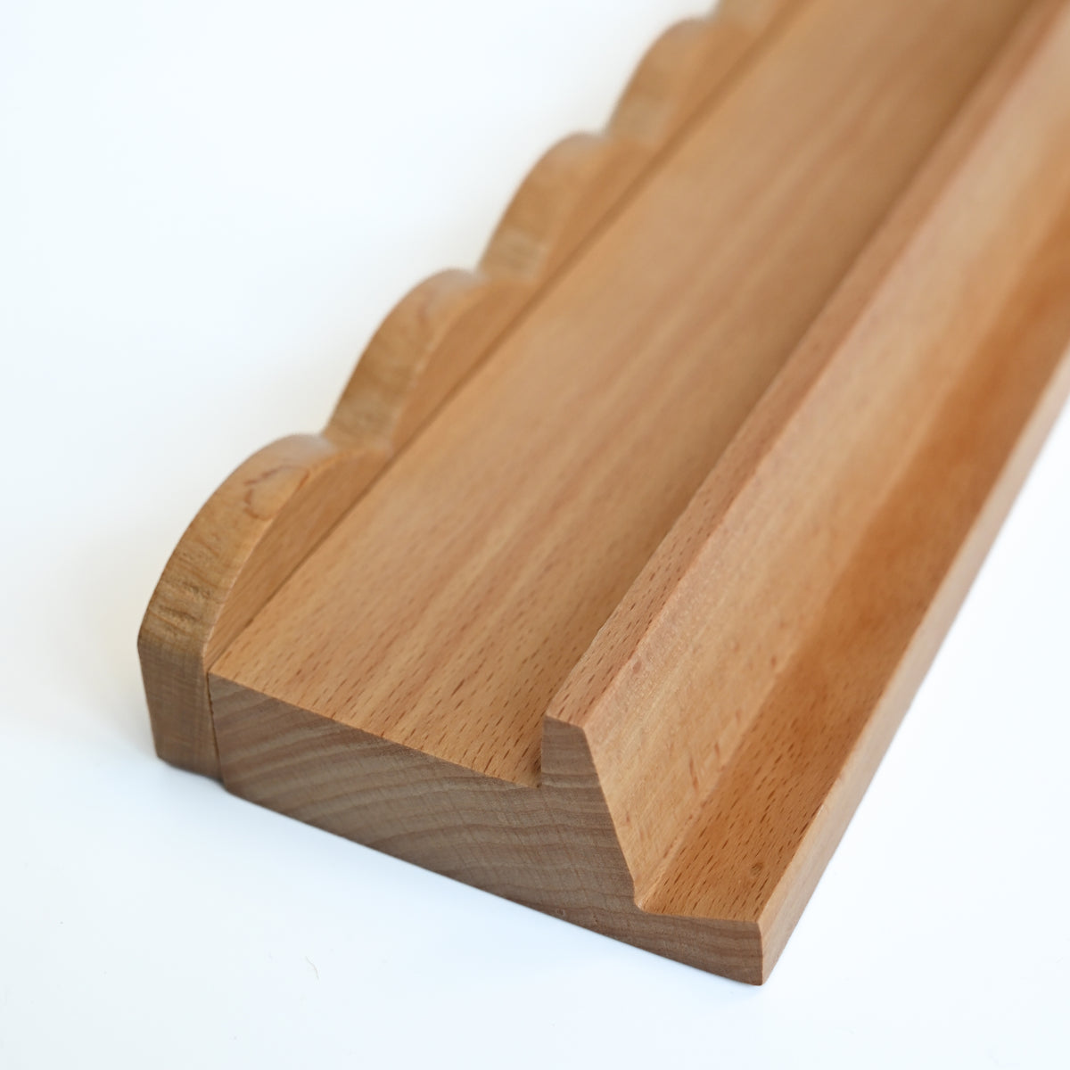 Golden Grain Beechwood Mahjong Rack and Pusher, Set of 4