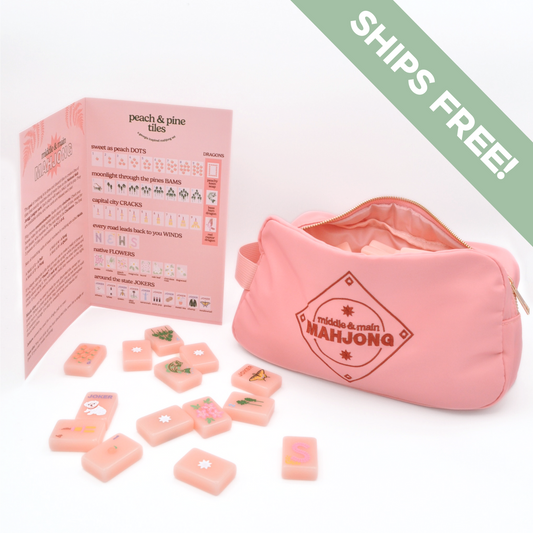 Peach & Pine Tiles- A Georgia Inspired Mahjong Set (PREORDER)