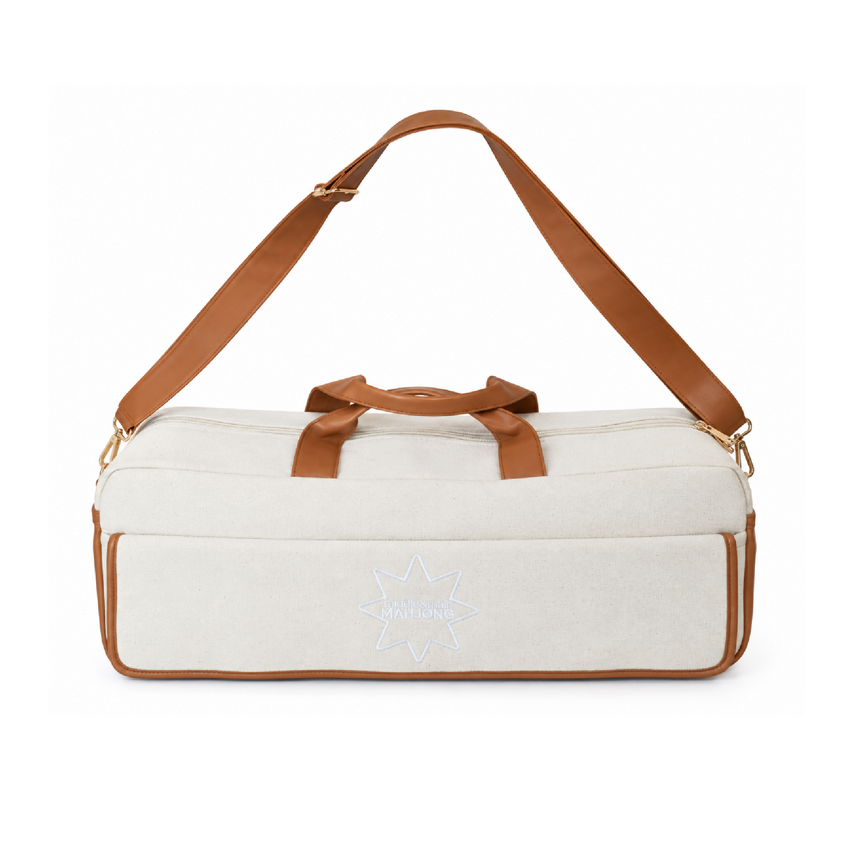 Magical Bottomless Mahjong Bag- Canvas & Leather
