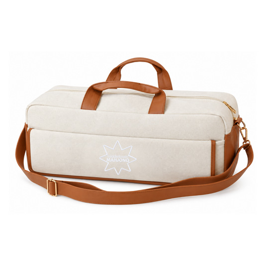 Magical Bottomless Mahjong Bag- Canvas & Leather