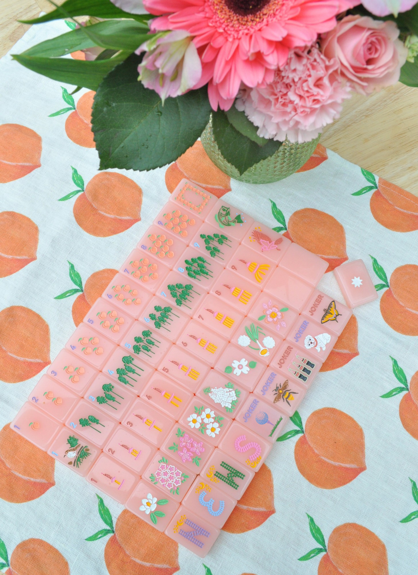 Peach & Pine Tiles- A Georgia Inspired Mahjong Set
